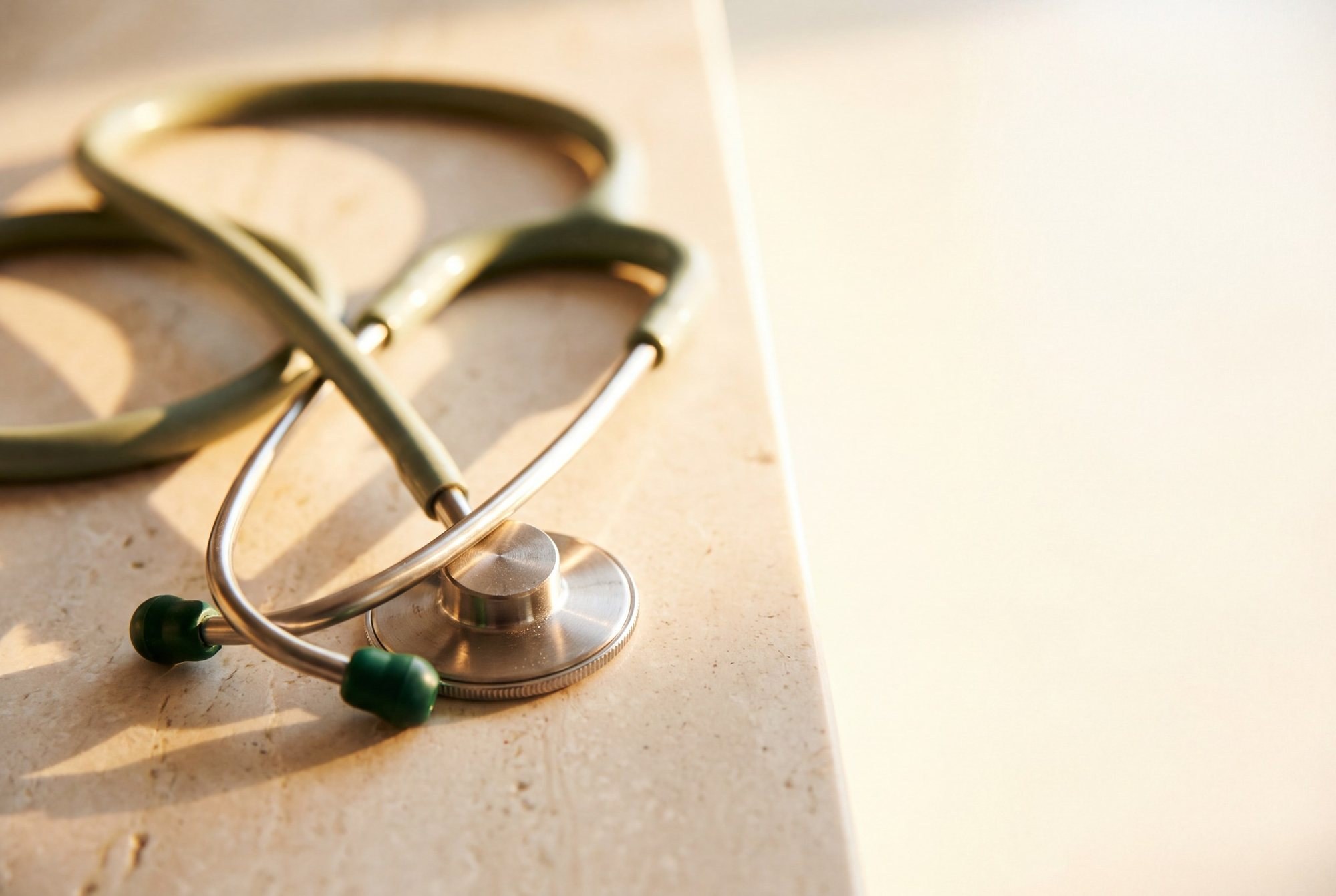 Stethoscope on a clinician's desk at Julep Health